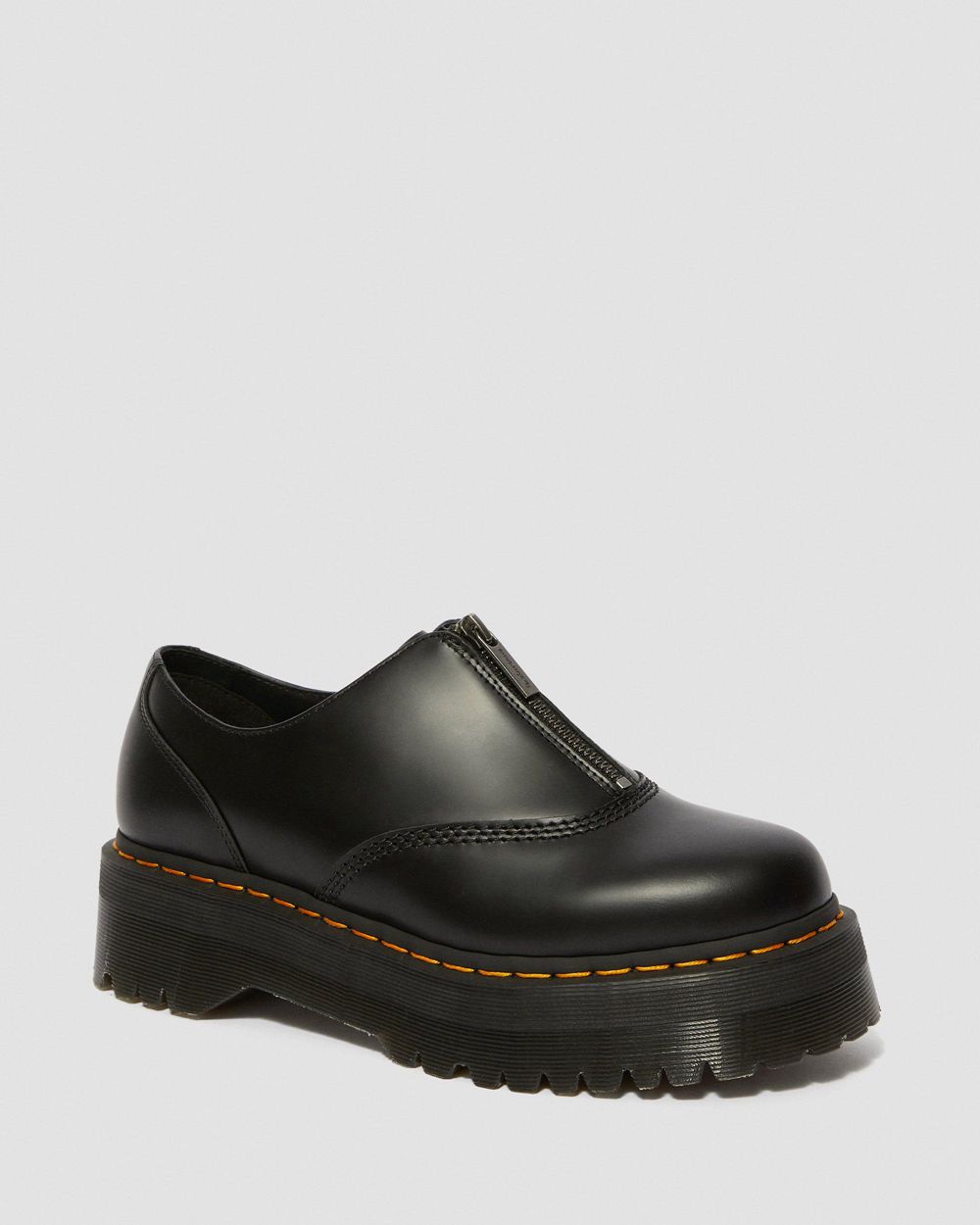 Dr Martens Aurian Ii Smooth Kožené Poltopánky Na Platforme Panske ( Čierne ) SK 746-WLPHBO